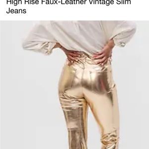Gap gold metallic jeans